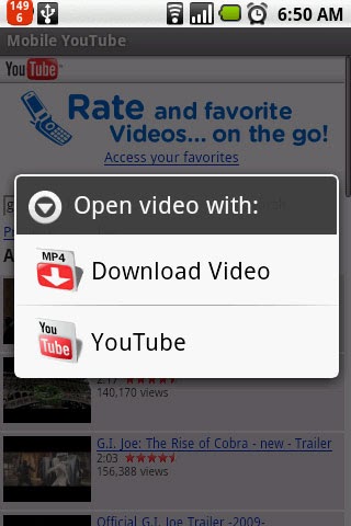 Download youtube videos to android